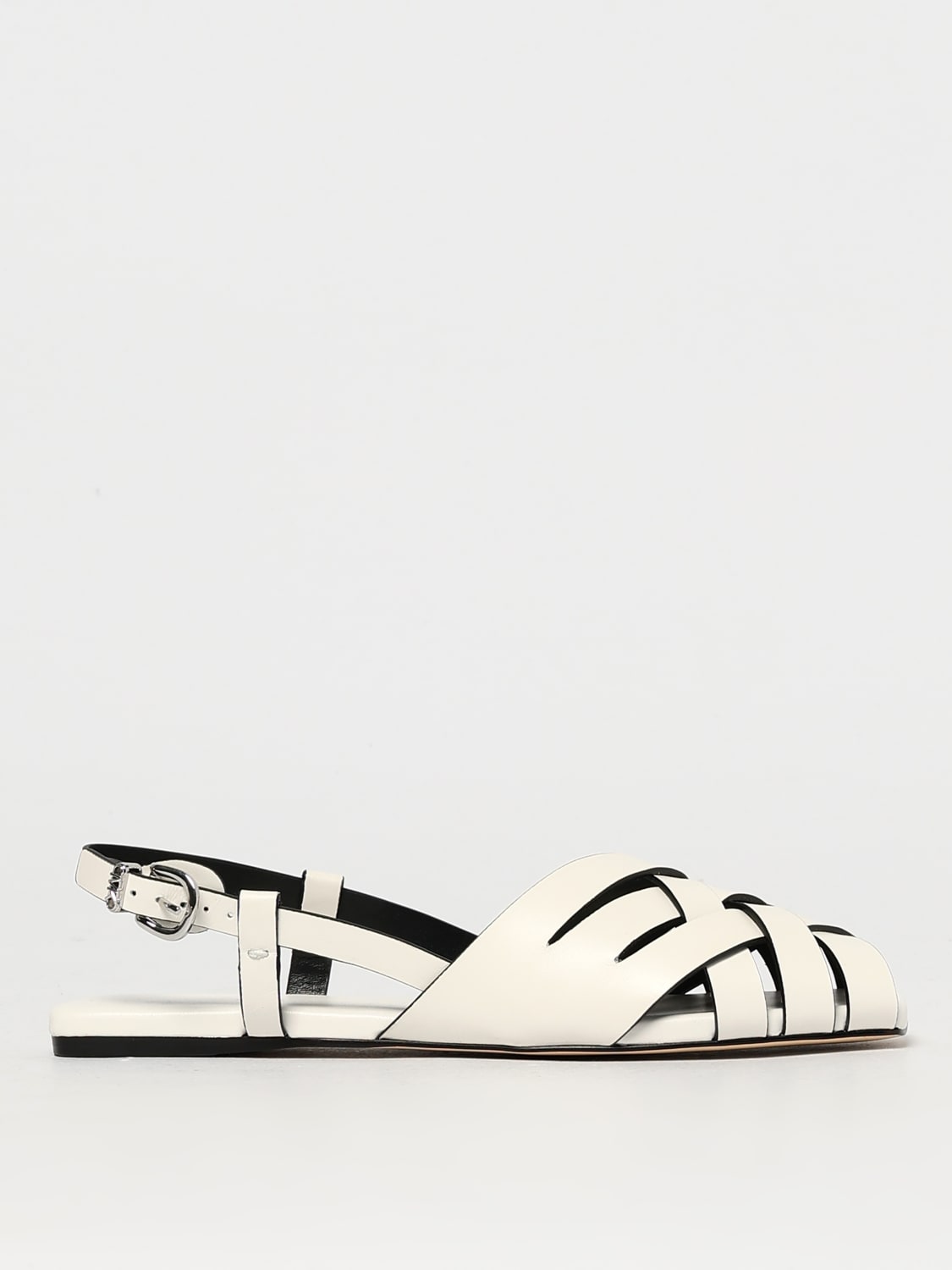MICHAEL KORS HEELED SANDAL: Flat sandals woman Michael Kors, White - Img 1