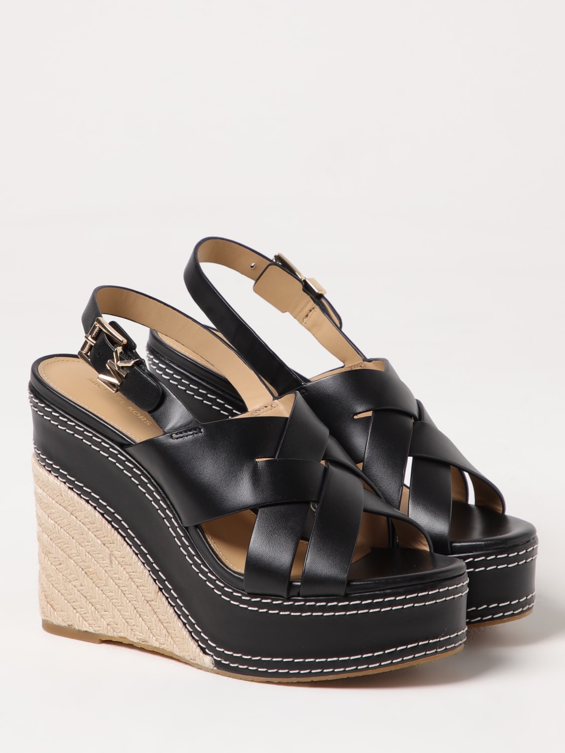 MICHAEL KORS HEELED SANDAL: Wedge shoes woman Michael Kors, Black - Img 2