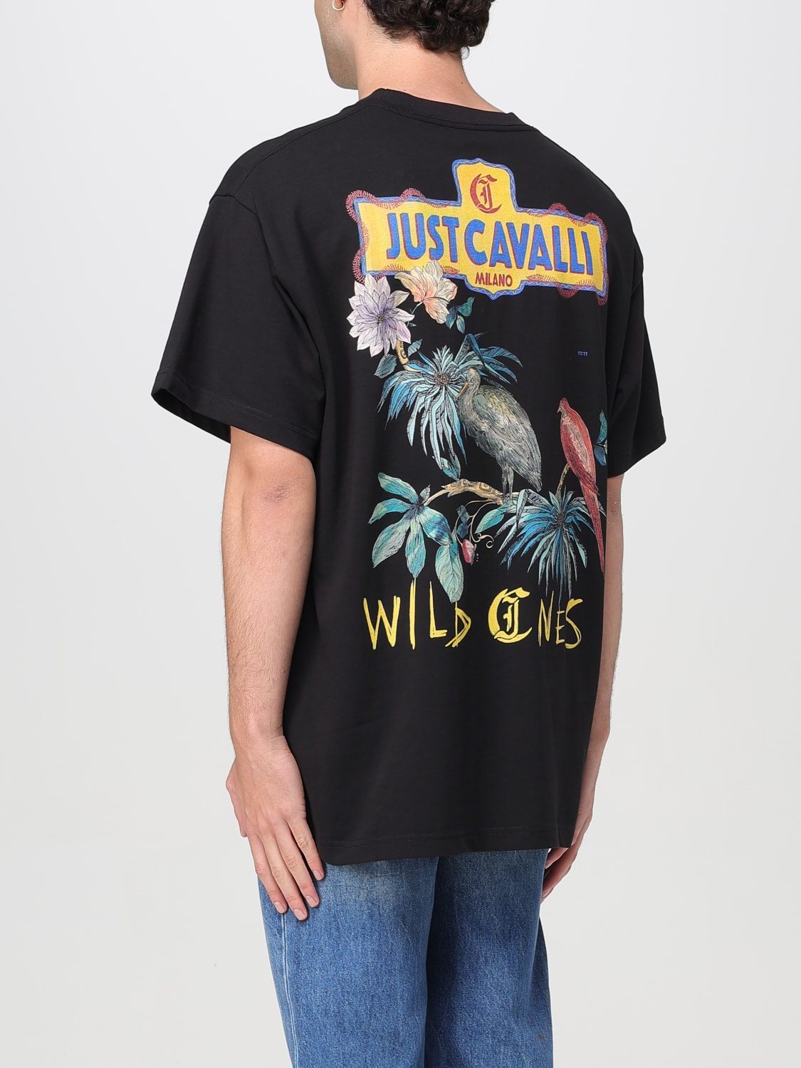 Just Cavalli Outlet: T-shirt men - Black | Just Cavalli t Just Cavalli Outlet: T-shirt men - Black | Just Cavalli t
