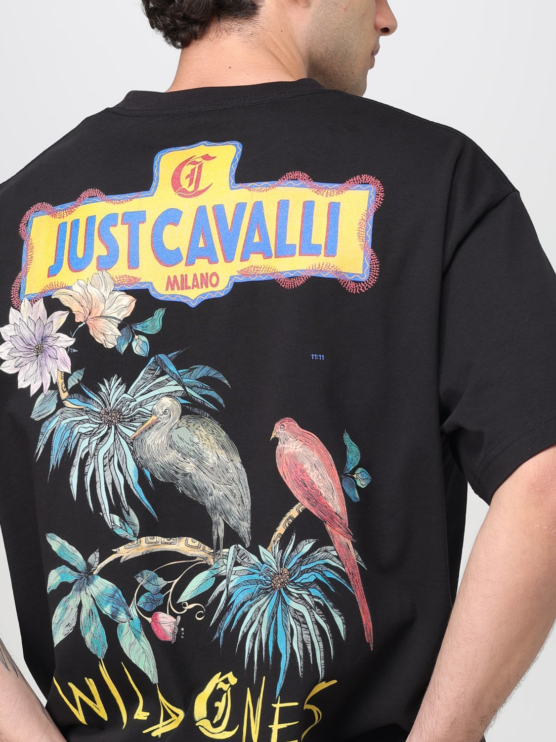 Just Cavalli Outlet: T-shirt men - Black | Just Cavalli t