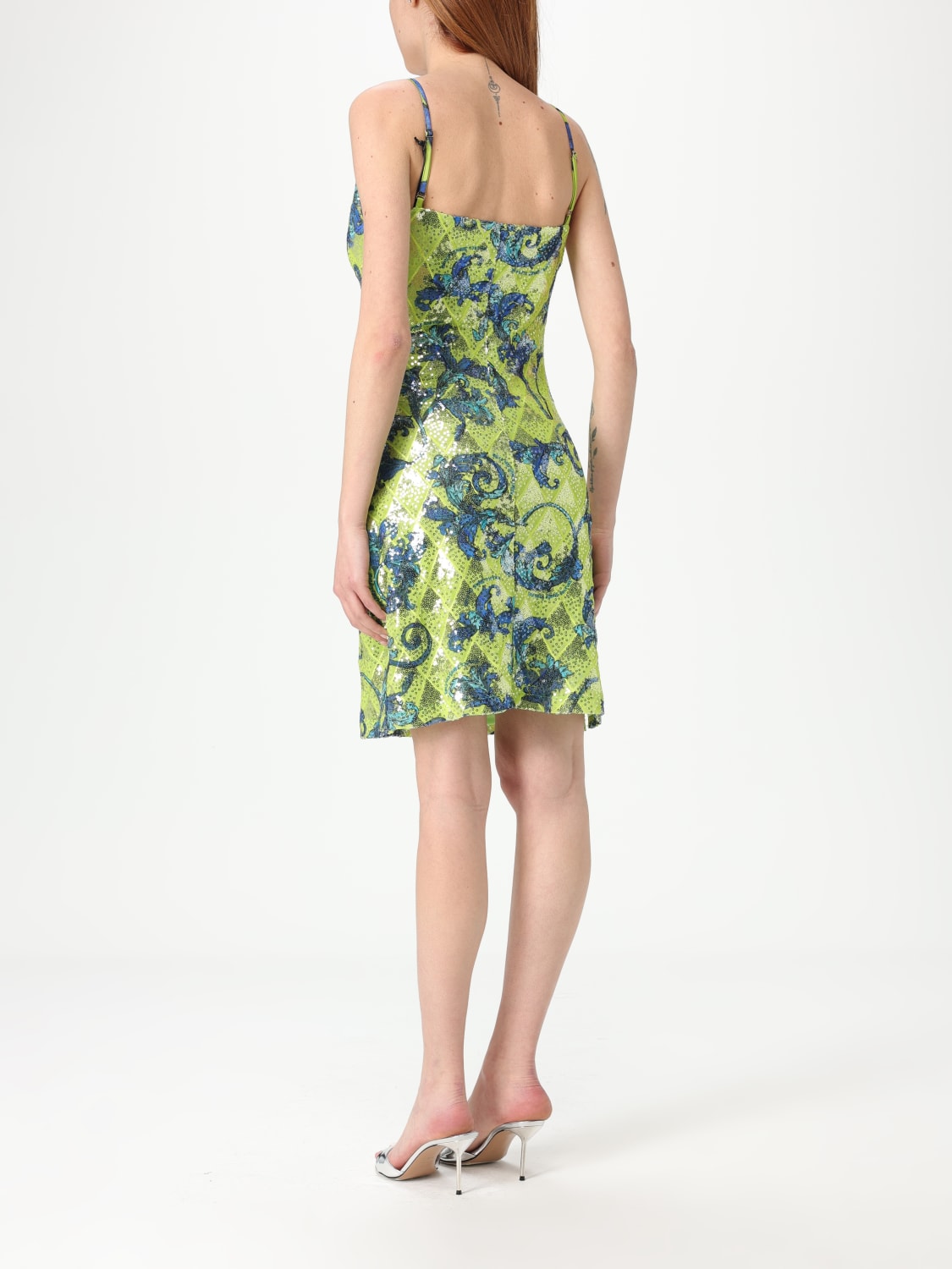 ワンピース VERSACE JEANS COUTURE Woman Dress Green 78HAO9B6JS443 166 VERSACE JEANS COUTURE: Dress woman - Green | Versace Jeans
