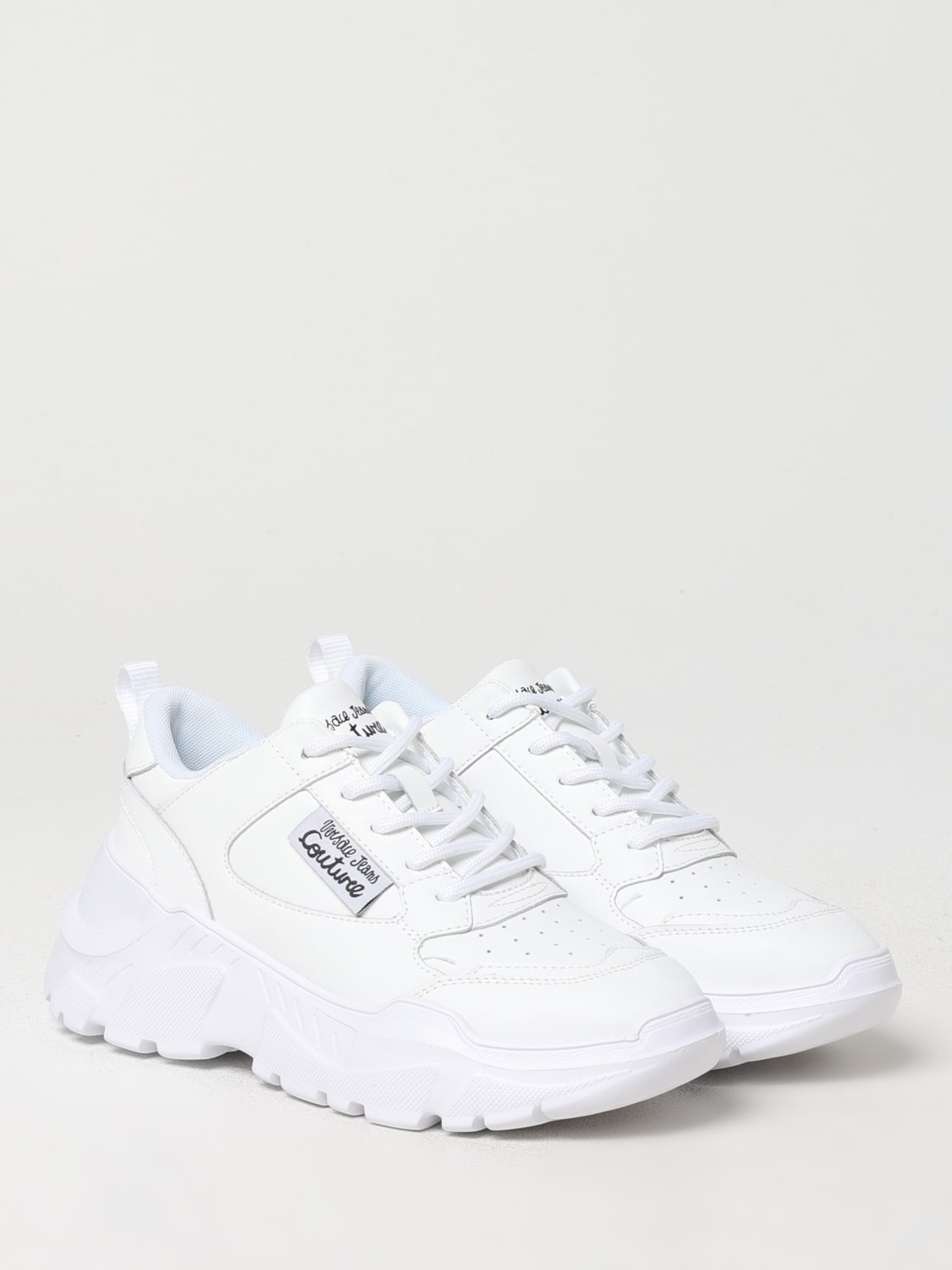 VERSACE JEANS COUTURE SNEAKERS: Sneakers Versace Jeans Couture in pelle , Bianco - Img 2