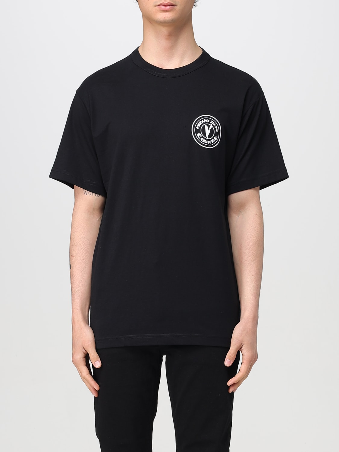 VERSACE JEANS COUTURE: T-shirt men - Black | Versace Jeans