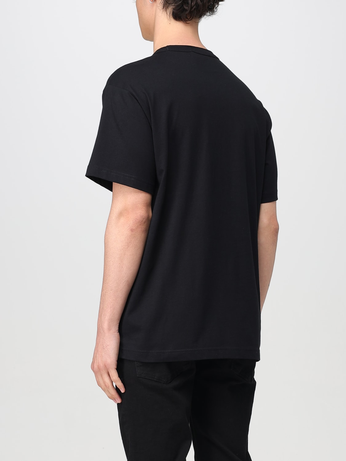 Tシャツ・カットソー VERSACE JEANS COUTURE Men T-shirt Black 78GAHE06CJ00E 899 Versace Jeans Couture logo-print Cotton T-shirt | Black