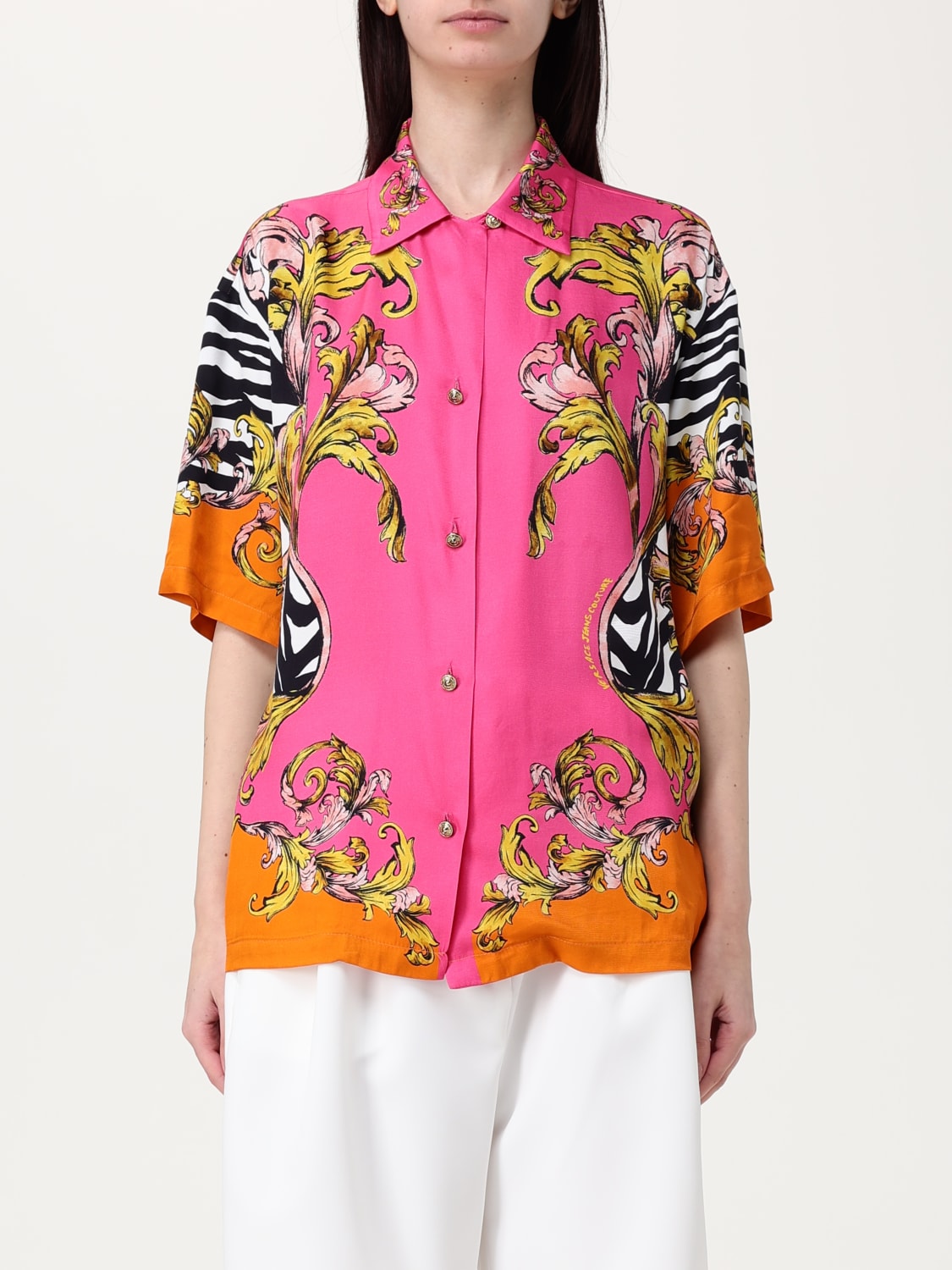 VERSACE JEANS COUTURE CAMISA: Camisa mujer Versace Jeans Couture, Rosa - Img 1