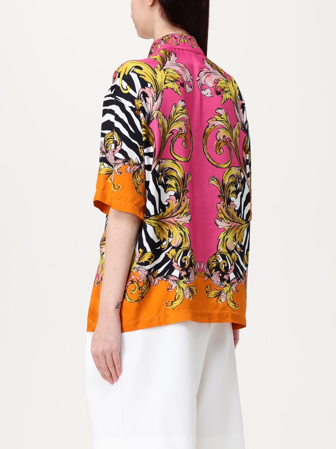 VERSACE JEANS COUTURE CAMISA: Camisa mujer Versace Jeans Couture, Rosa - Img 2