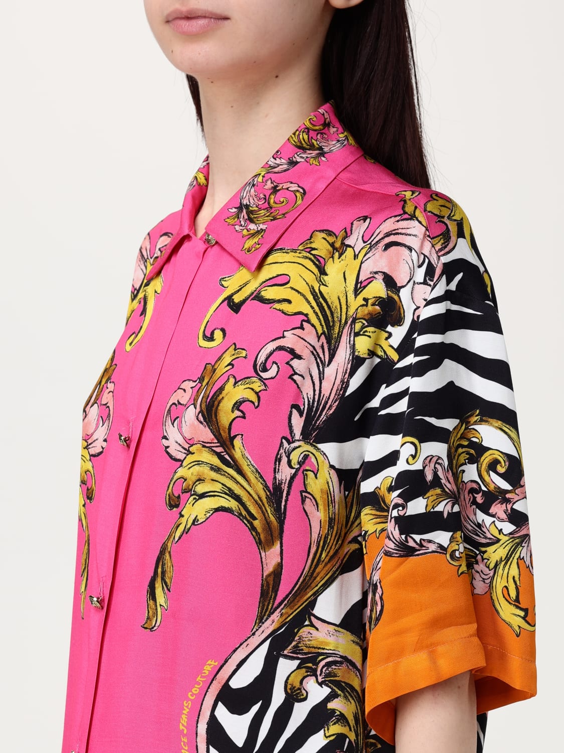 VERSACE JEANS COUTURE CAMISA: Camisa mujer Versace Jeans Couture, Rosa - Img 3