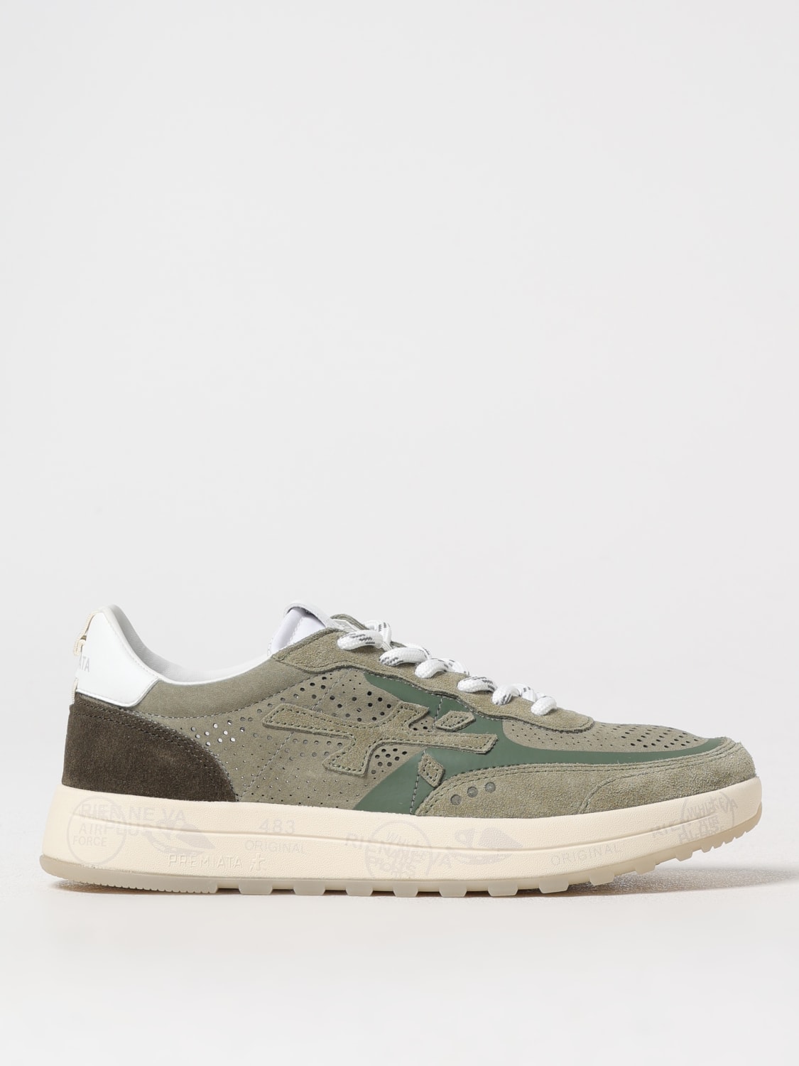 スニーカー PREMIATA Men Sneakers NOUS VAR 7226 Green Premiata Nous 7226 Sneakers Verde Suola Cassetta-Running