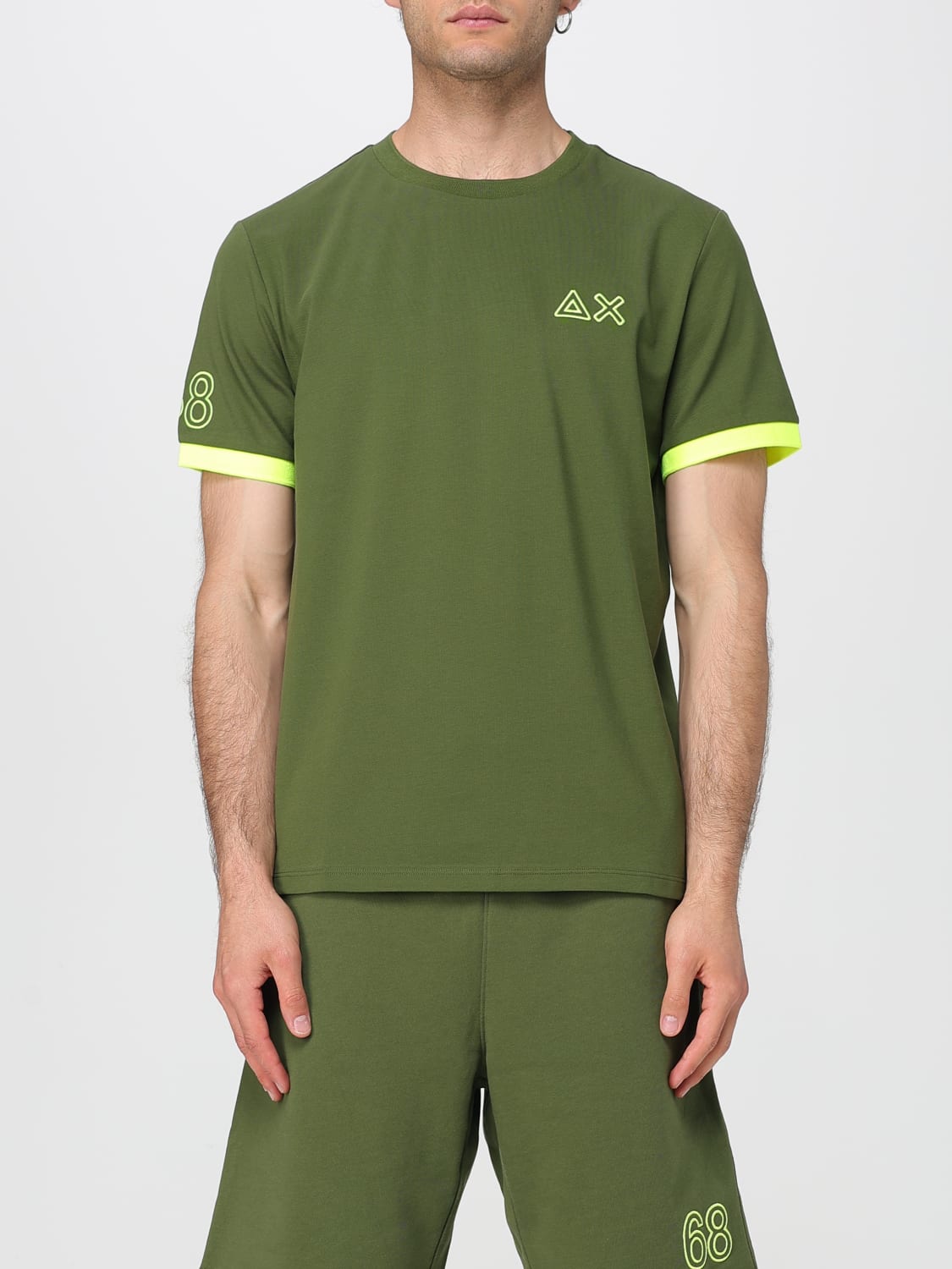 Tシャツ・カットソー SUN68 Men T-shirt Green T35125 37 SUN68: T-shirt men - Green | SUN68 t-shirt T35125 online at