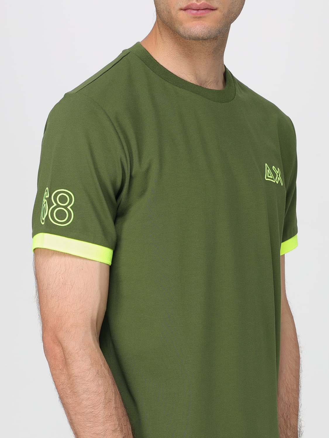 Tシャツ・カットソー SUN68 Men T-shirt Green T35125 37 SUN68: T-shirt men - Green | SUN68 t-shirt T35125 online at