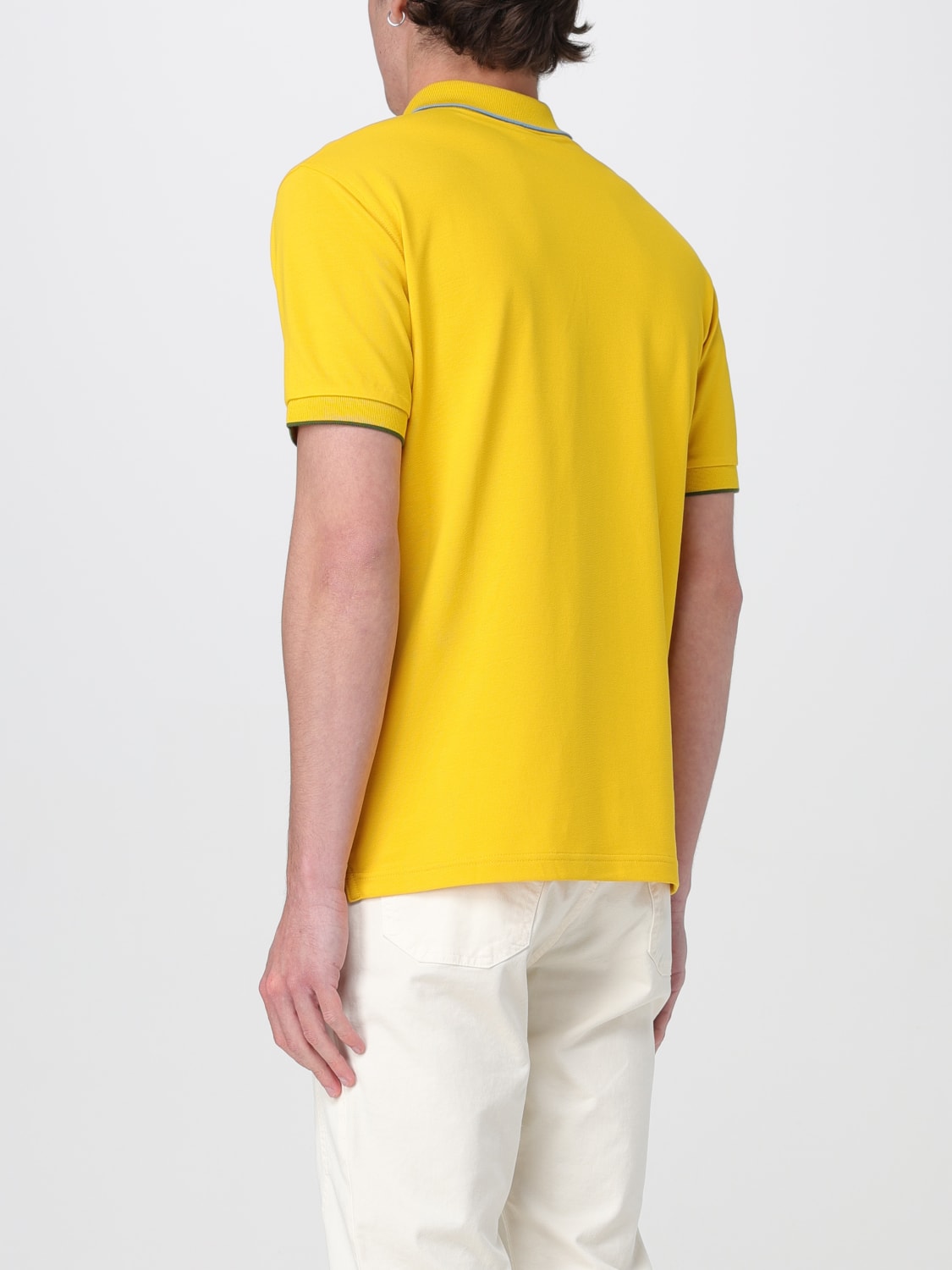 SUN68 POLO: Polo in cotone con mini logo SUN68, Giallo - Img 2