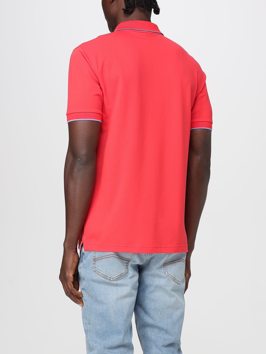 SUN68 POLO: Polo in cotone con mini logo SUN68, Rosso - Img 2