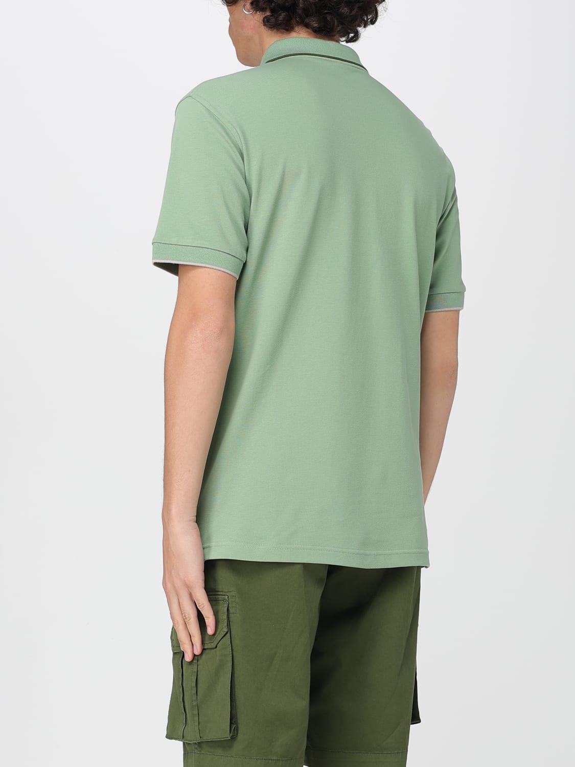 SUN68 POLO: Polo in cotone con mini logo SUN68, Salvia - Img 2