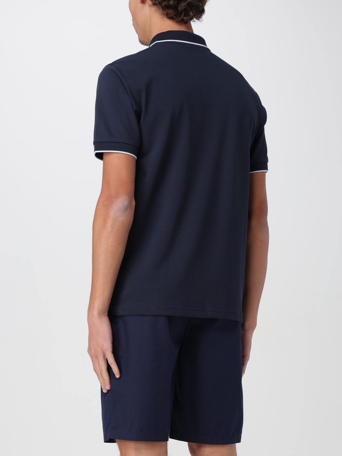 SUN68 POLO: Polo in cotone con mini logo SUN68, Blue Navy - Img 2