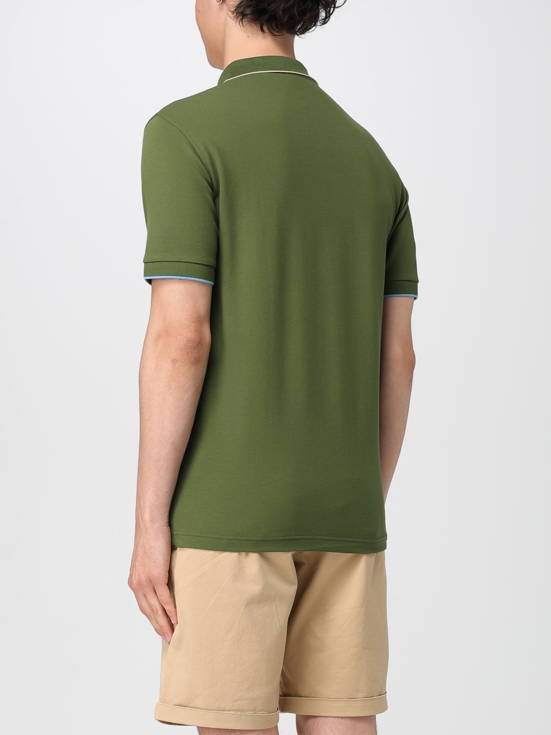 SUN68 POLO: Polo in cotone con mini logo SUN68, Muschio - Img 2
