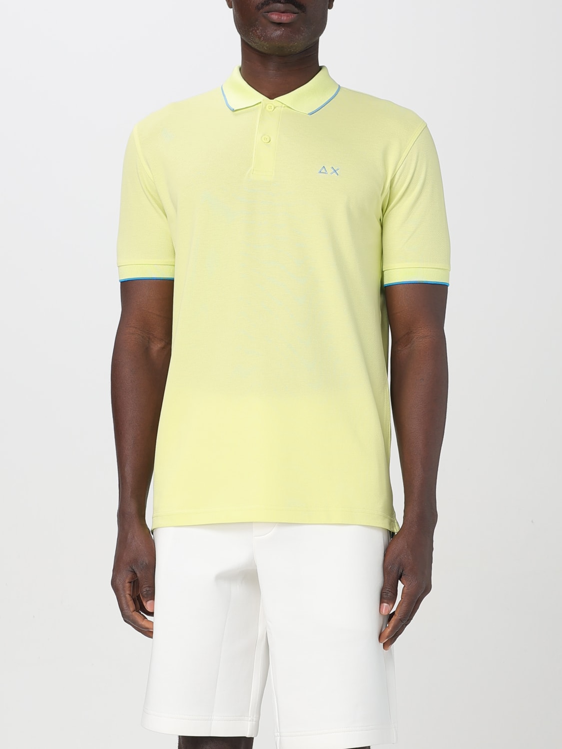 SUN68 POLO: Polo in cotone con mini logo SUN68, Limone - Img 1