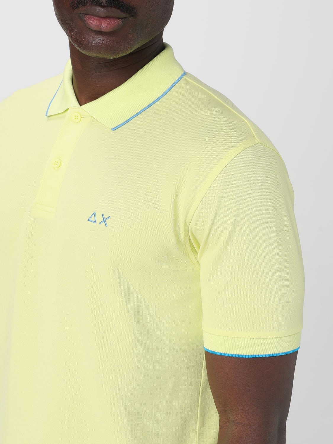 SUN68 POLO: Polo in cotone con mini logo SUN68, Limone - Img 3