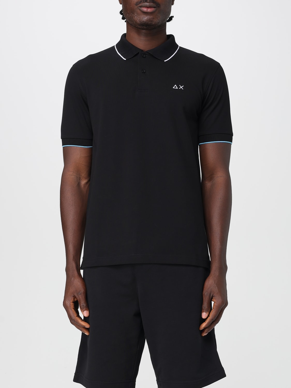SUN68 POLO: Polo in cotone con mini logo SUN68, Nero 1 - Img 1