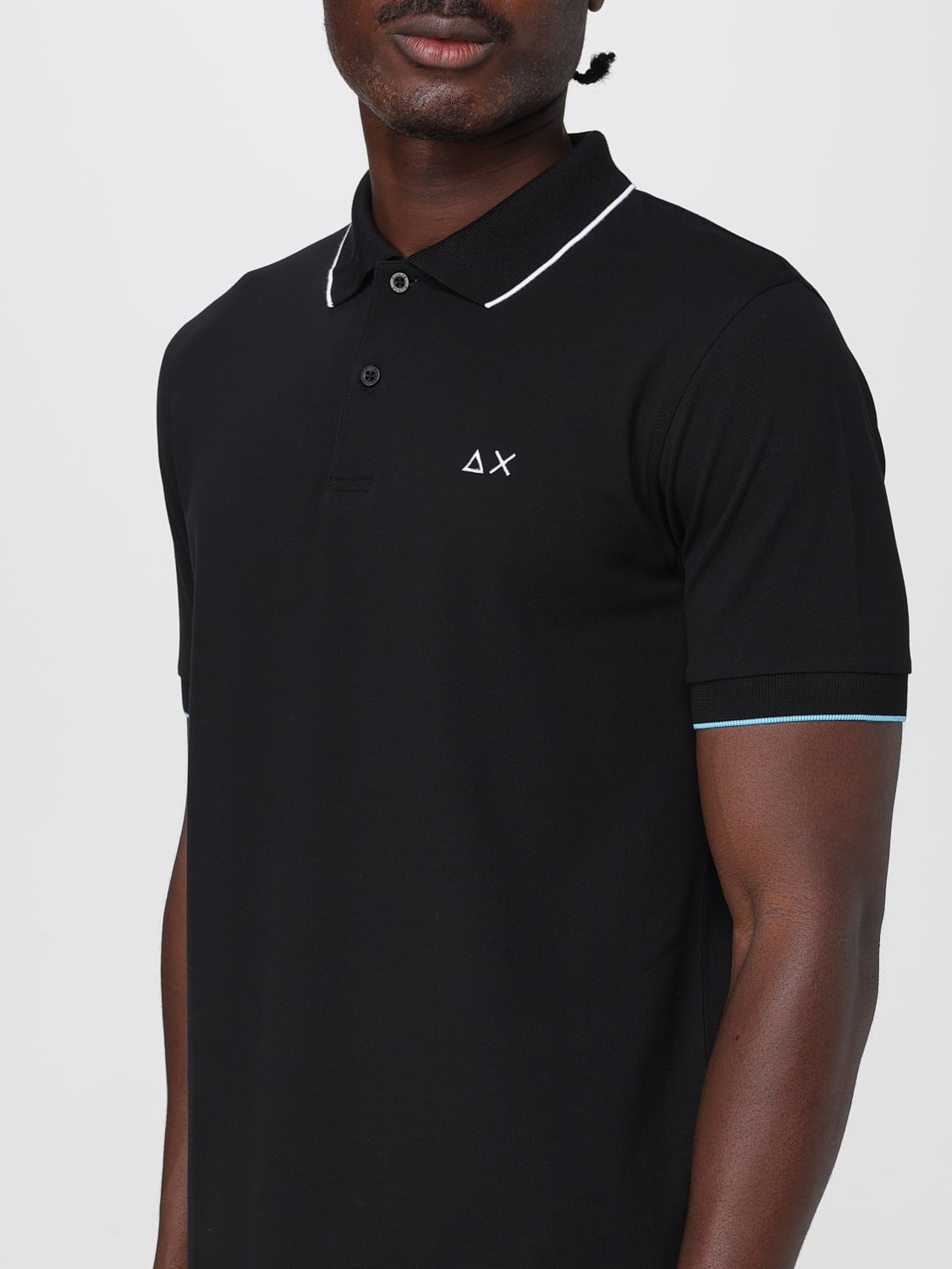 SUN68 POLO: Polo in cotone con mini logo SUN68, Nero 1 - Img 3
