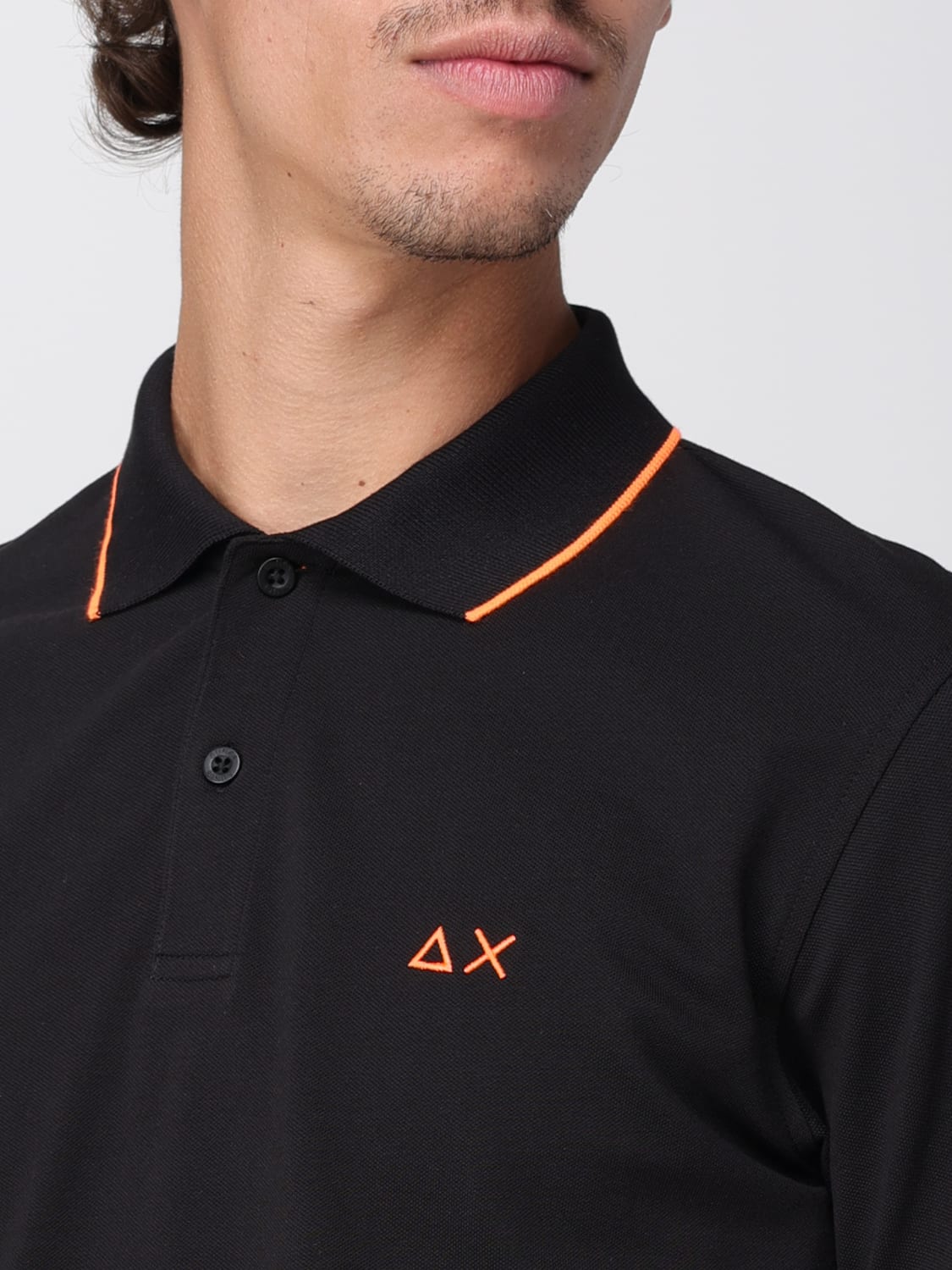 SUN68 POLO: Polo in cotone con mini logo SUN68, Nero - Img 3