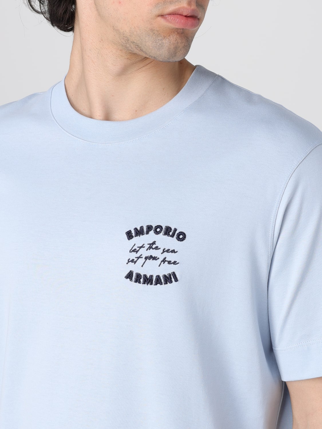 Tシャツ・カットソー EMPORIO ARMANI Men T-shirt Blue EM000827AF12926 U9378 EMPORIO ARMANI: T-shirt men - Blue | Emporio Armani t-shirt