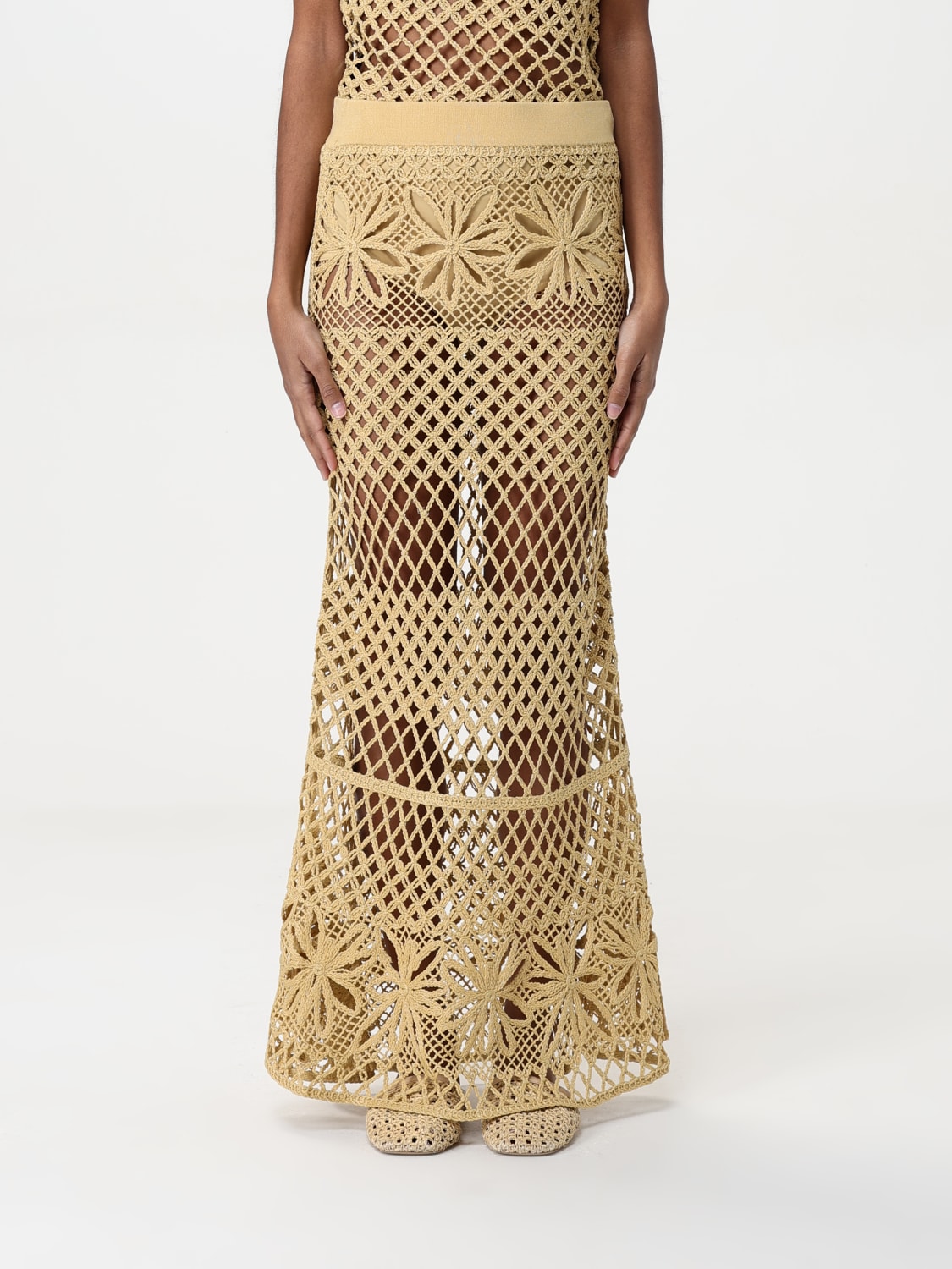 PINKO: Skirt woman - Yellow | Pinko skirt 104732 A2FF online