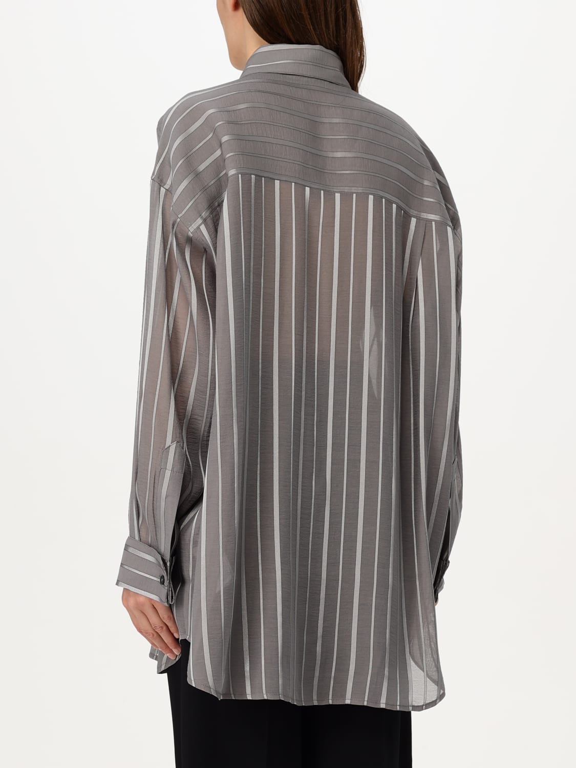 REMAIN CAMICIA: Camicia Remain in misto viscosa a righe , Nero - Img 2