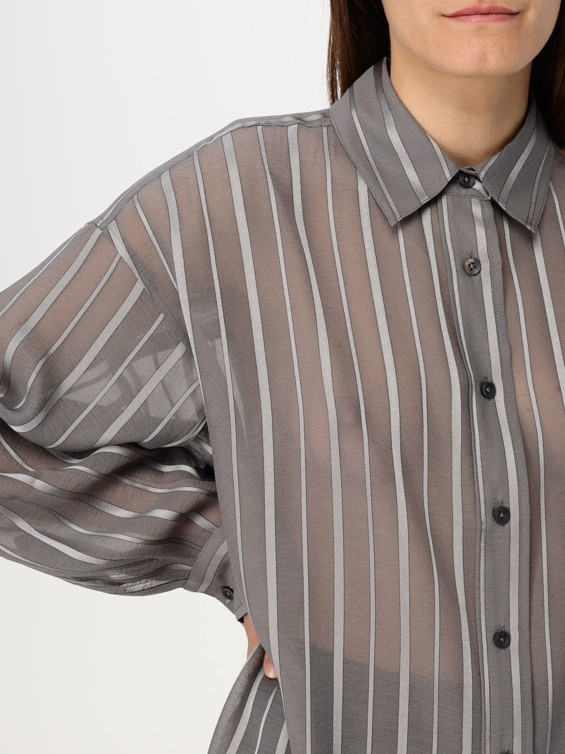 REMAIN CAMICIA: Camicia Remain in misto viscosa a righe , Nero - Img 3