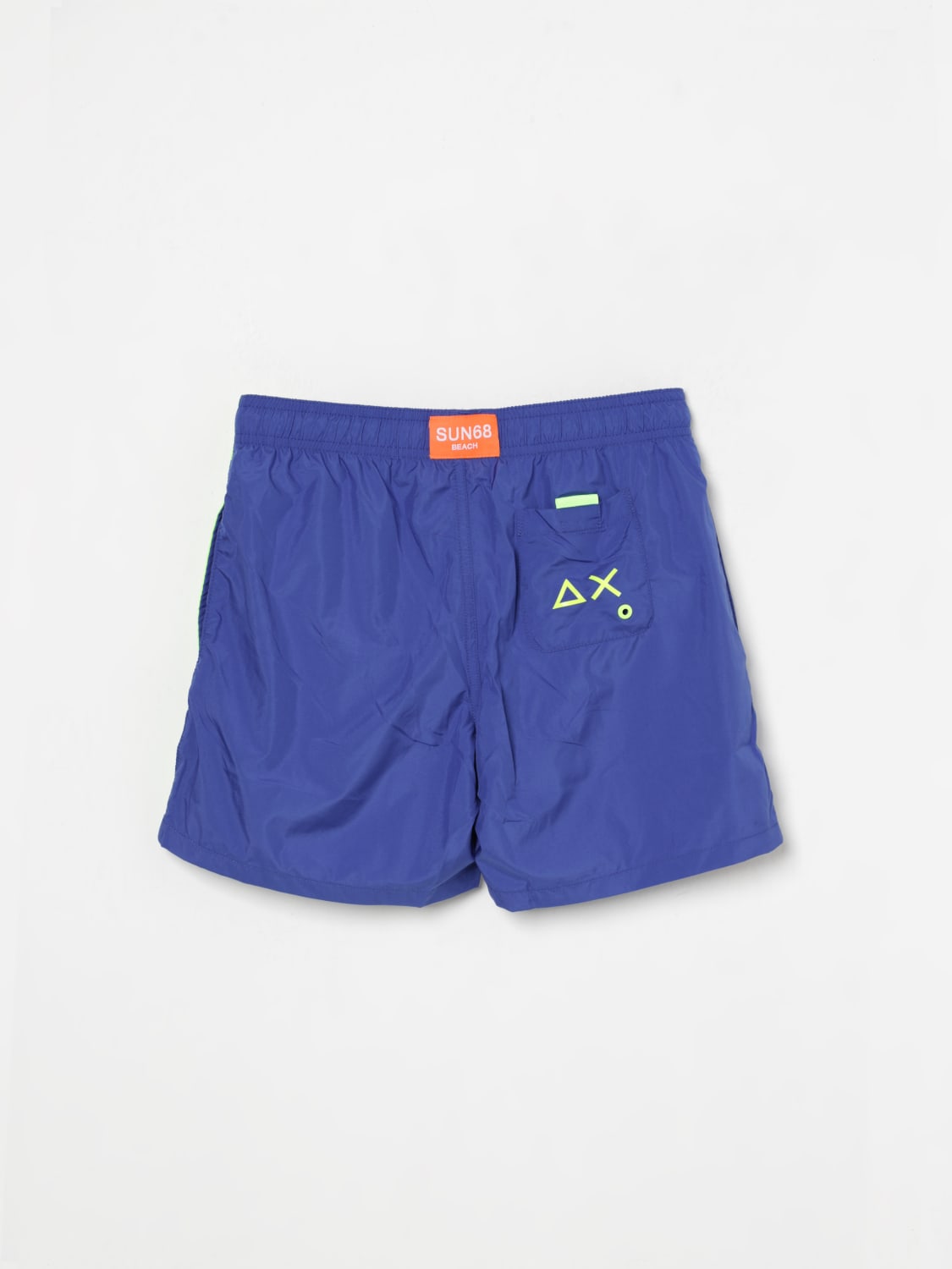 SUN68 COSTUME: Costume da bagno con bande logate SUN68, Blue Navy - Img 2
