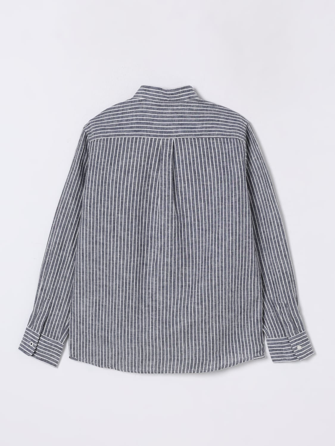 SUN68 CAMICIA: Camicia a righe SUN68 in lino e cotone, Blue - Img 2