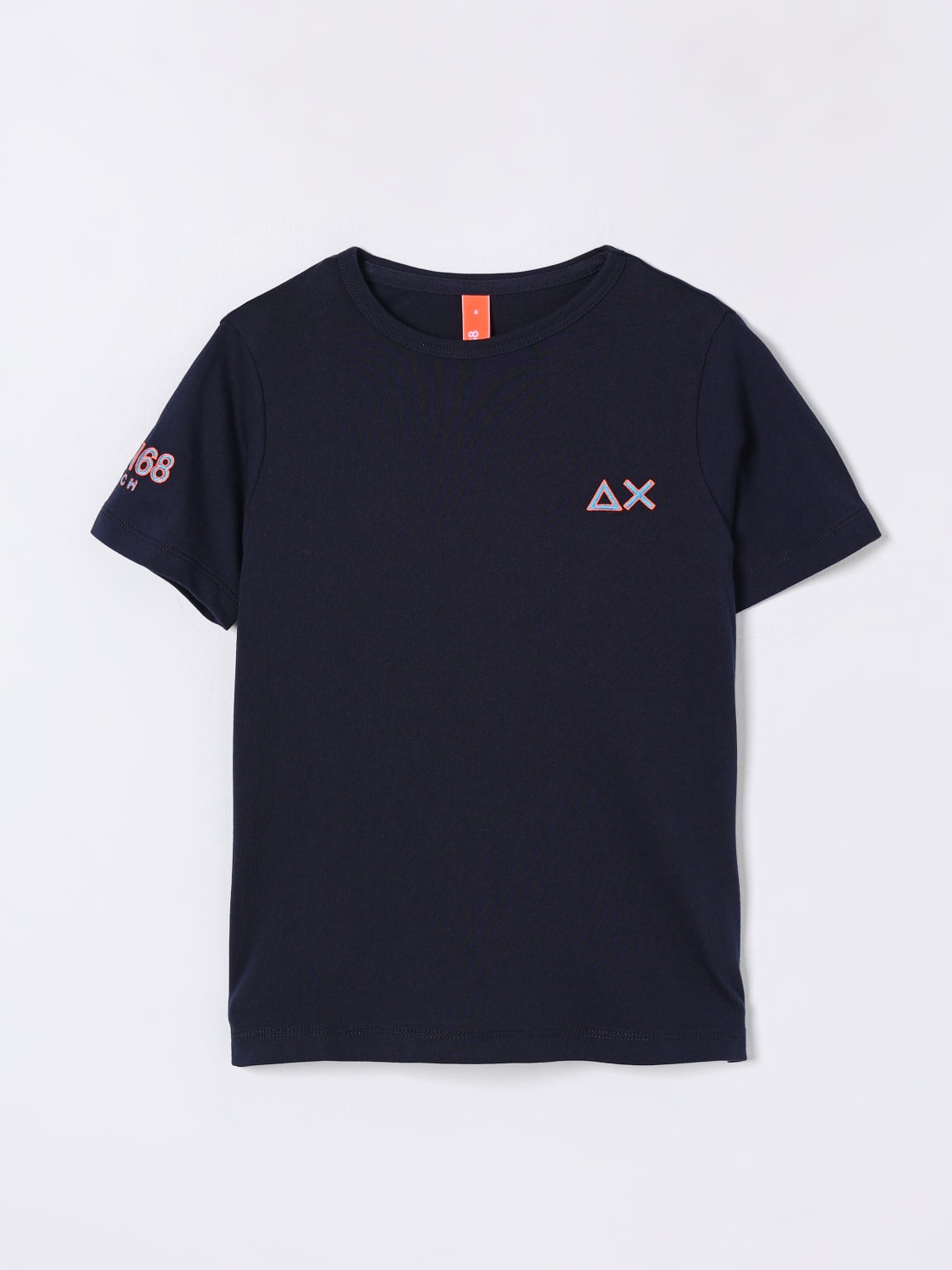 SUN68 T-SHIRT: T-shirt in cotone con logo SUN68, Blue - Img 1