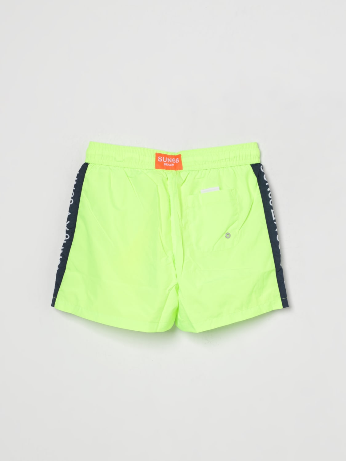 SUN68 COSTUME: Costume da bagno con bande logate SUN68, Giallo - Img 2