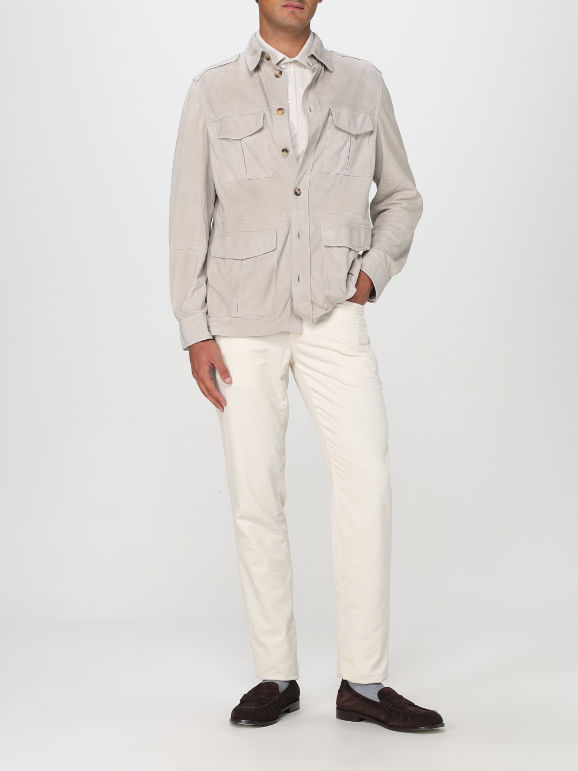 Brunello Cucinelli Fine Gauge Wool-Cashmere Knitted Polo