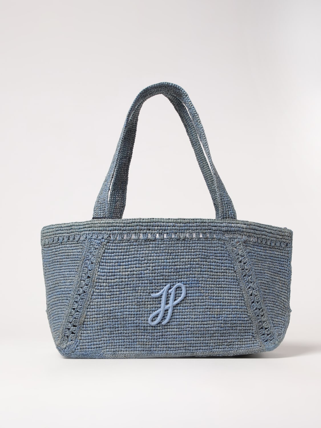 PATOU TOTE BAG: Shoulder bag woman Patou, Gnawed Blue - Img 1