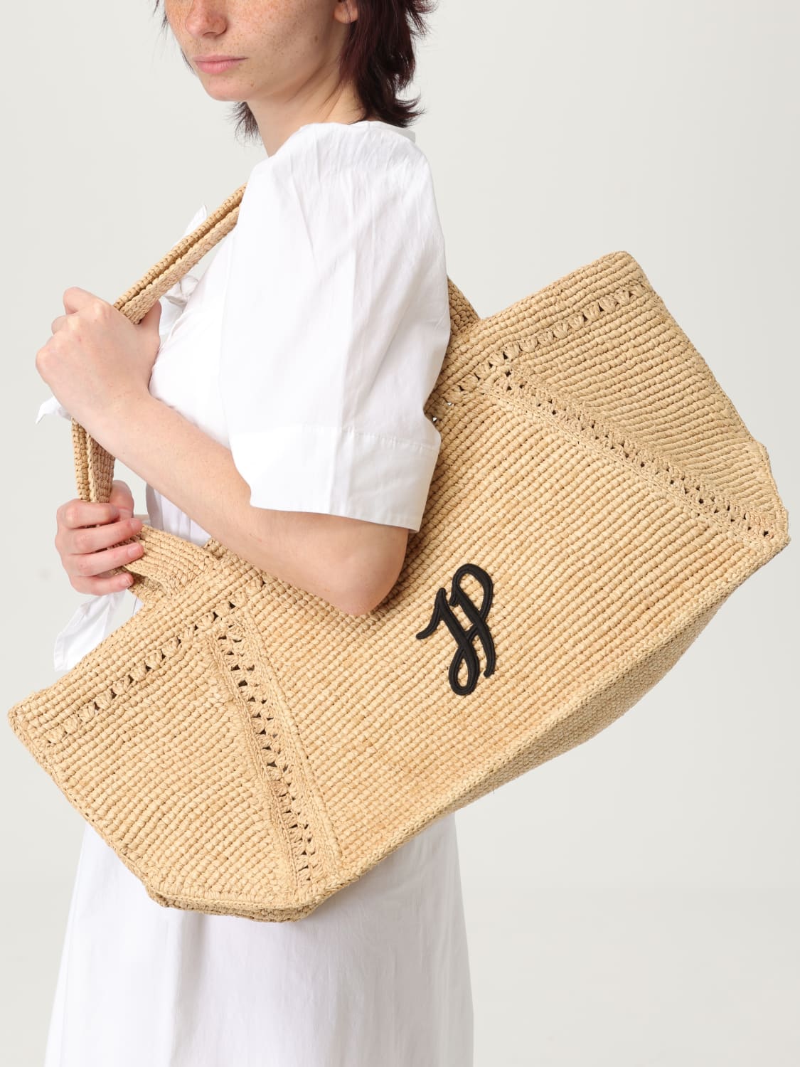 PATOU TOTE BAG: Shoulder bag woman Patou, Cream - Img 2