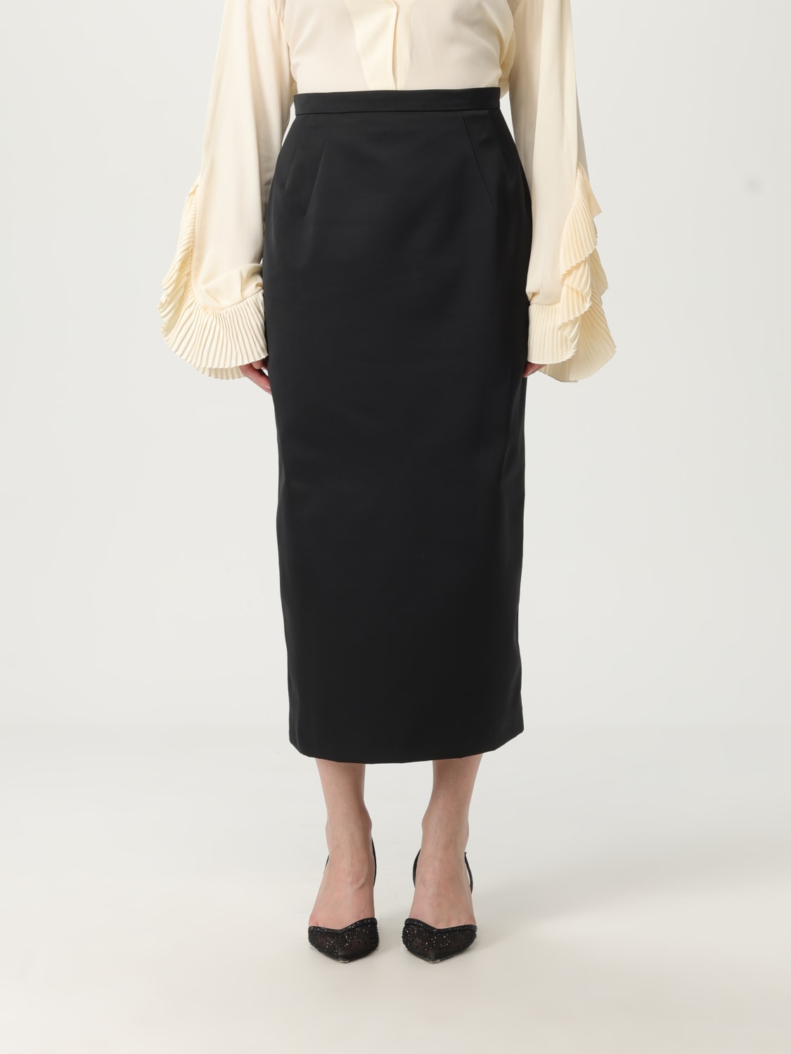 N° 21 Woman Skirt Black 25EN2S0C0145279 9000 N° 21: Skirt woman - Black | N° 21 skirt 25EN2S0C0145279