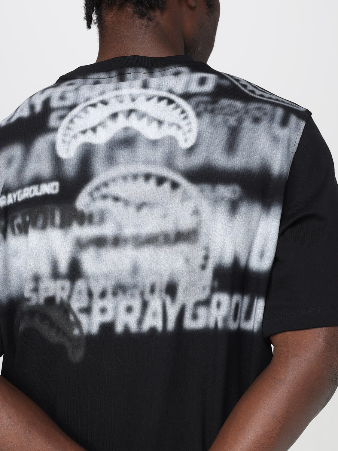 SPRAYGROUND T-SHIRT: T-shirt Sprayground in cotone con stampa logo , Nero - Img 3