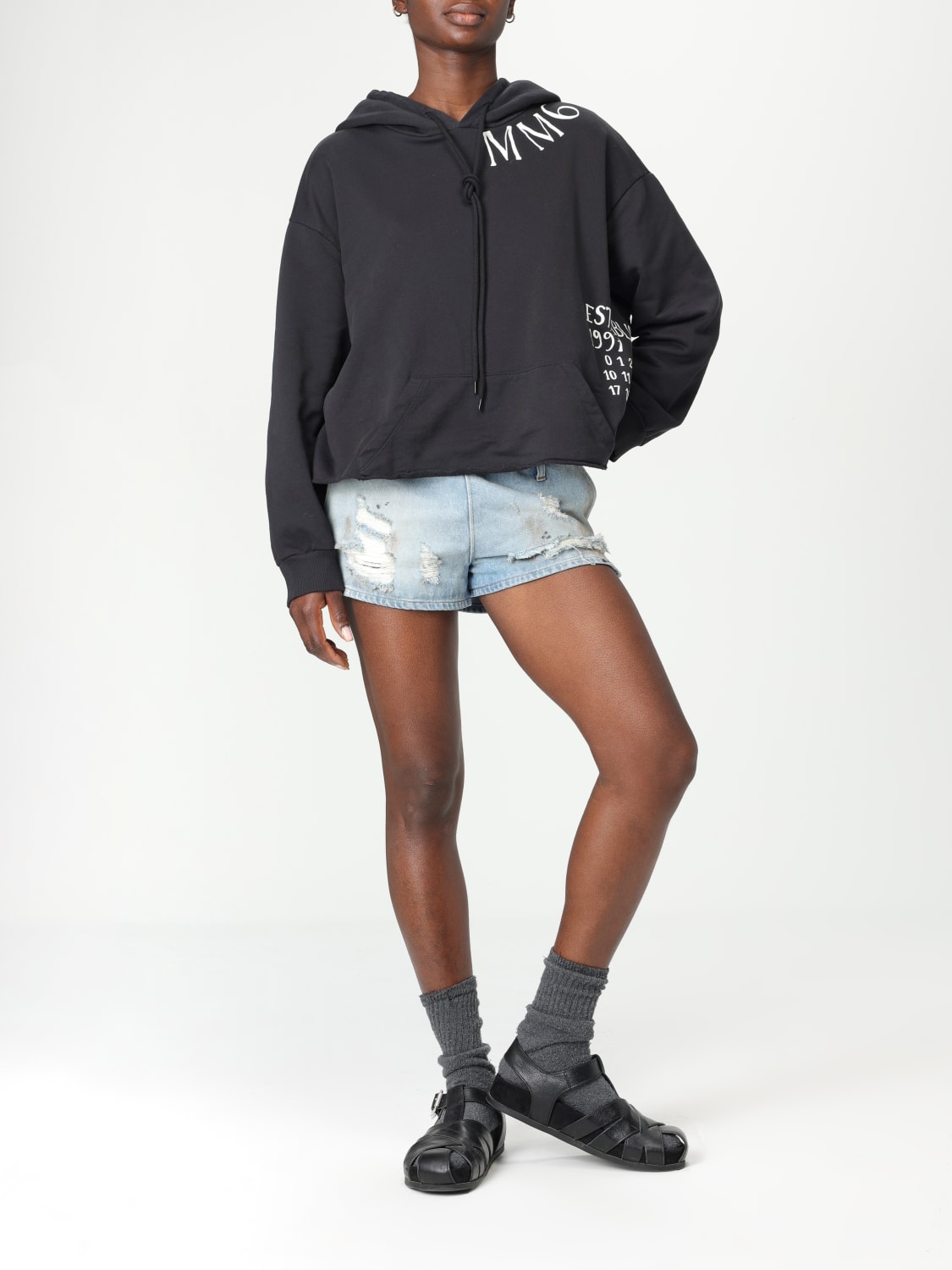 MM6 MAISON MARGIELA SHORTS: Short woman Mm6 Maison Margiela, Blue - Img 2