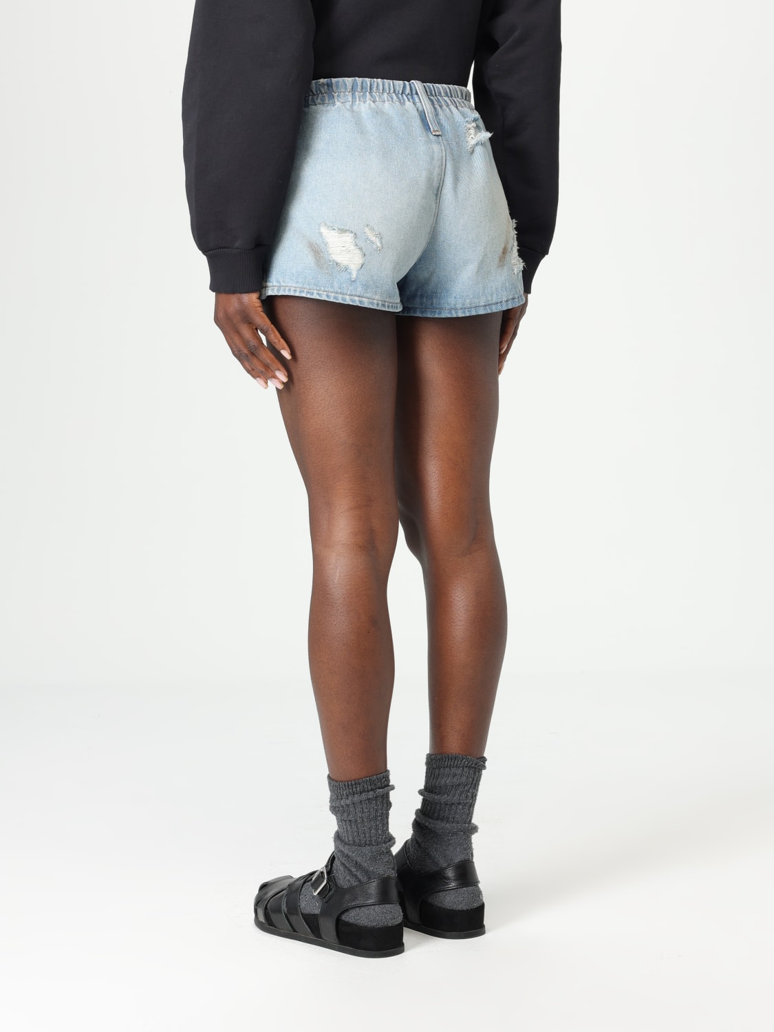 MM6 MAISON MARGIELA SHORTS: Short woman Mm6 Maison Margiela, Blue - Img 3