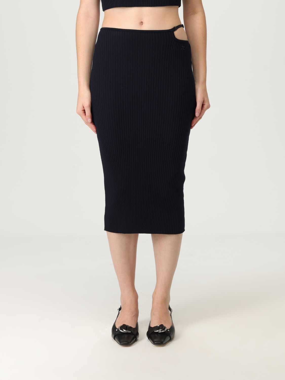 COURRÈGES SKIRT: Skirt woman CourrÈges, Blue - Img 1