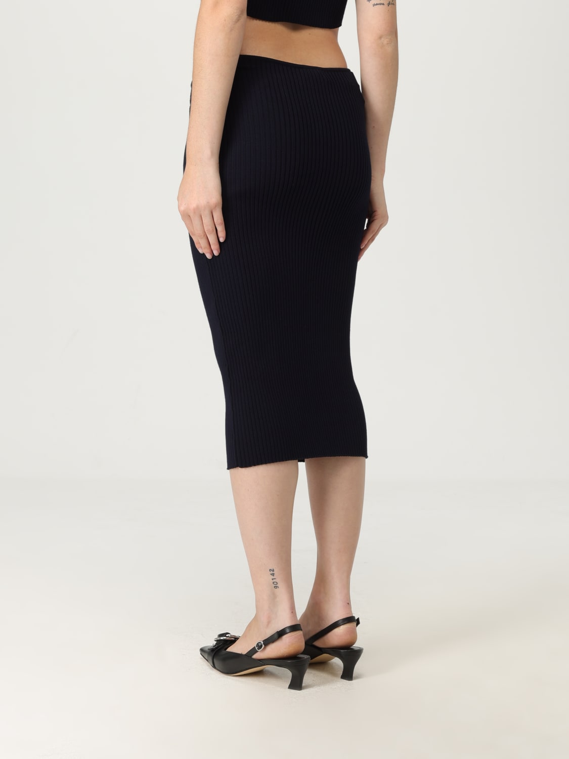 COURRÈGES SKIRT: Skirt woman CourrÈges, Blue - Img 3