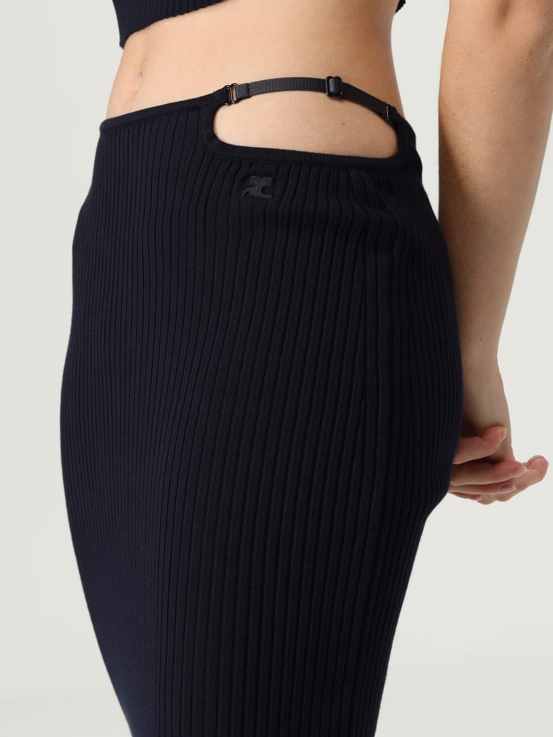 COURRÈGES SKIRT: Skirt woman CourrÈges, Blue - Img 5