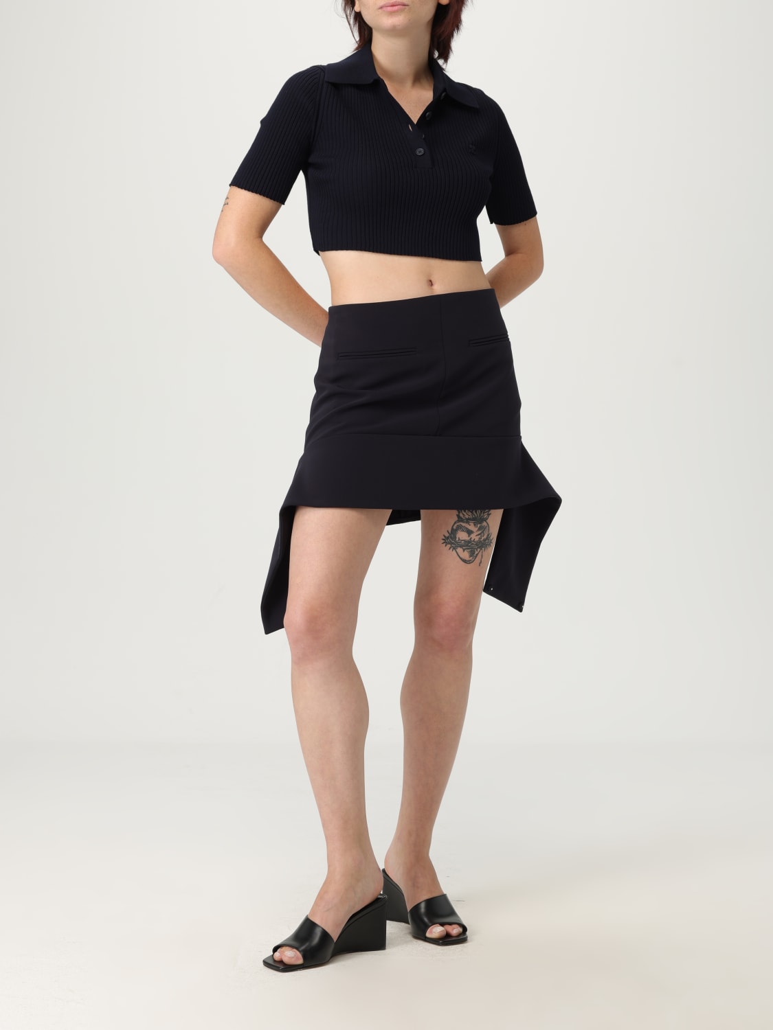 COURRÈGES SKIRT: Skirt woman CourrÈges, Blue - Img 2