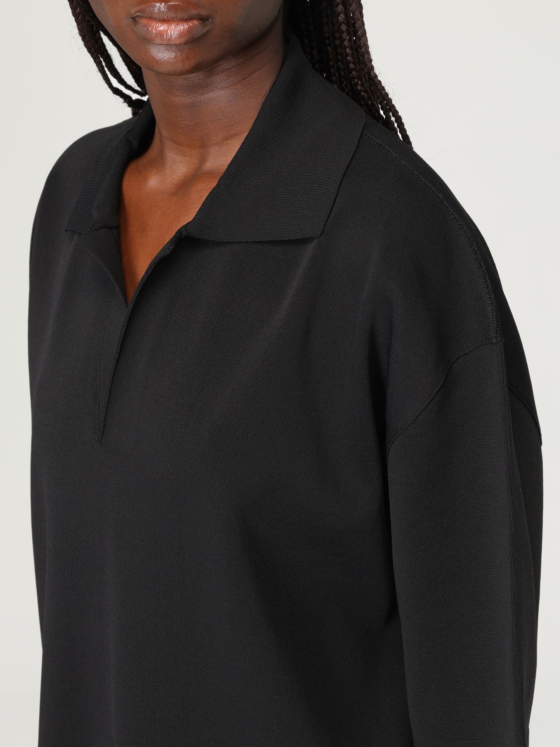 Tシャツ・カットソー AMI PARIS Woman Polo Shirt Black UPL164KN0064 001 AMI PARIS: Polo shirt woman - Black | Ami Paris polo shirt