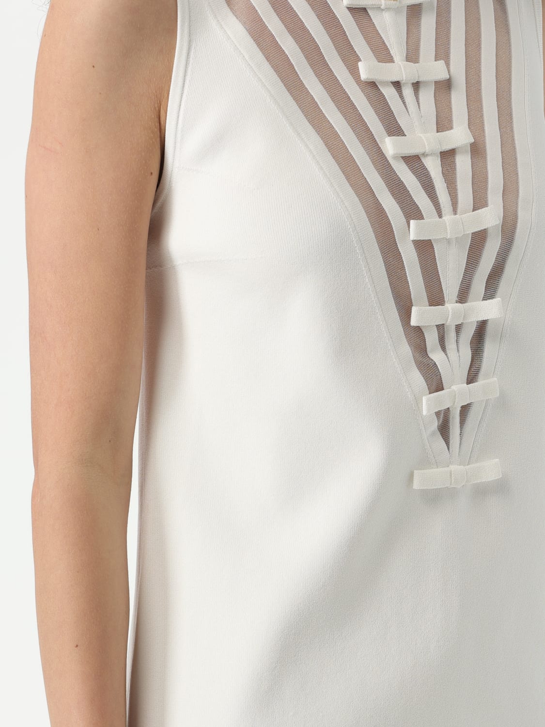 スカート ELISABETTA FRANCHI Woman Skirt Ivory AM42S 360 ELISABETTA FRANCHI: women's dress - Ivory | Elisabetta