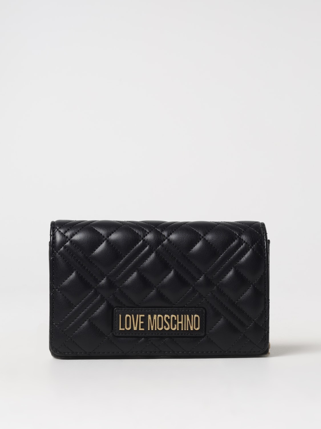 LOVE MOSCHINO BORSA MINI: Borsa Love Moschino in pelle sintetica matelassè , Nero - Img 1