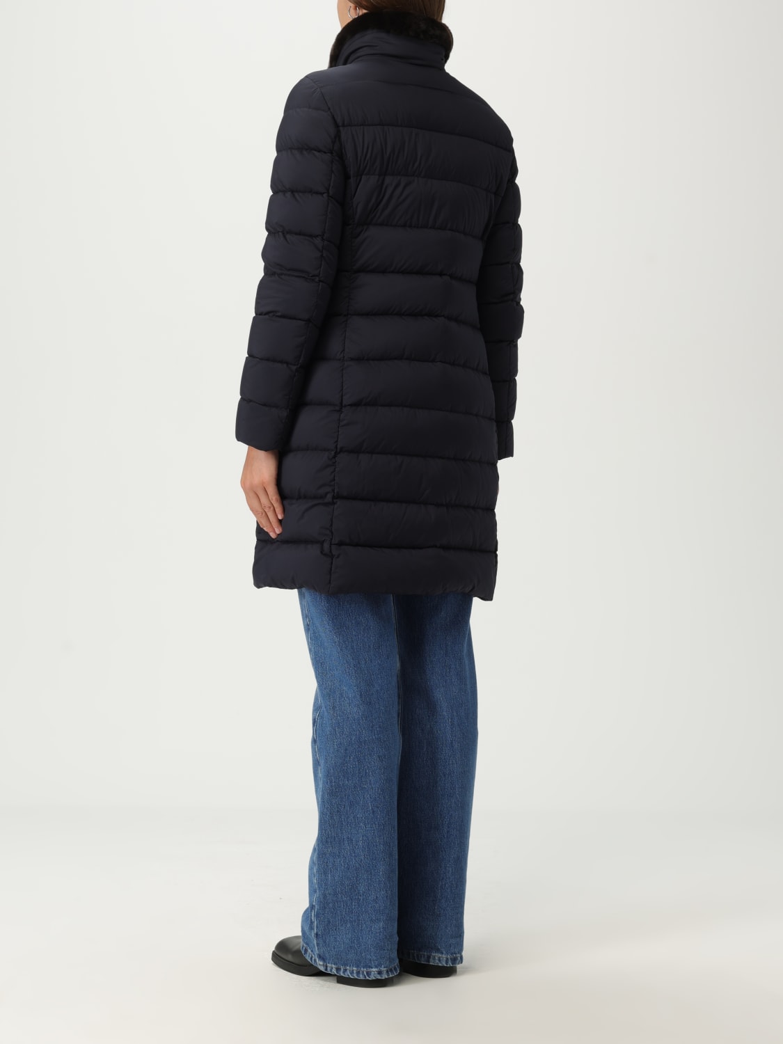 MOORER JACKET: Coat woman Moorer, Navy - Img 2