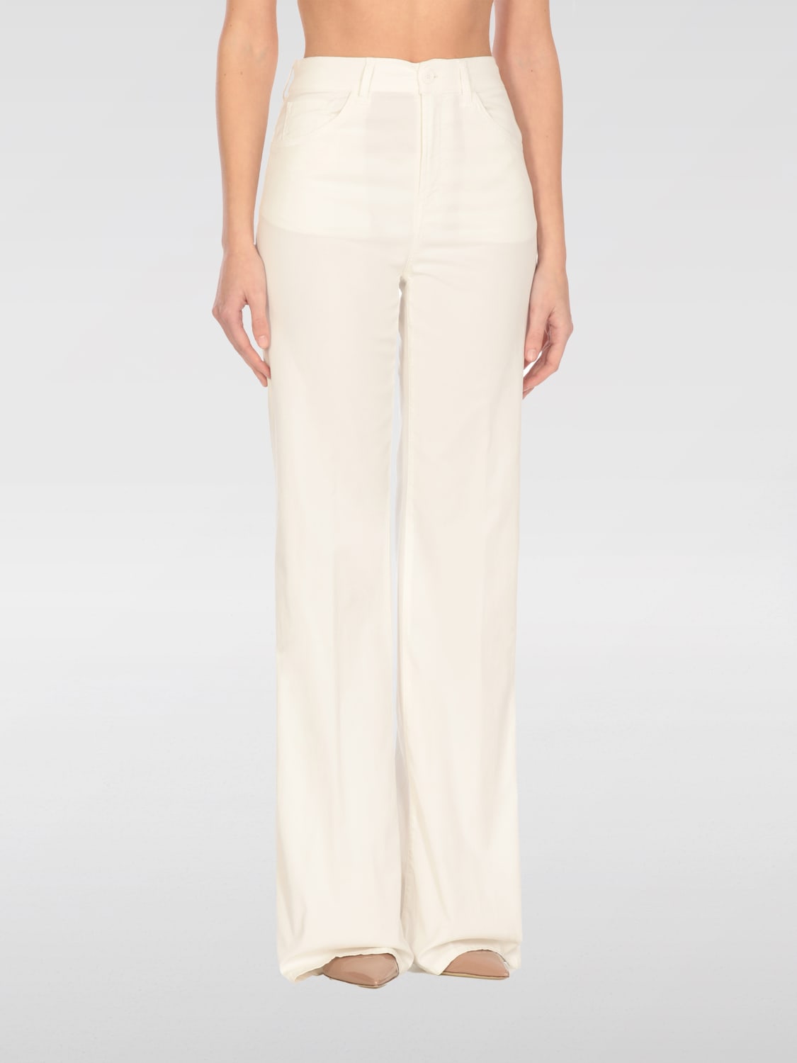 デニム・ジーパン DONDUP Woman Jeans Ivory DP619GSE068DBM5 002 DONDUP: Jeans woman - Ivory | Dondup pants DP619GSE068DBM5