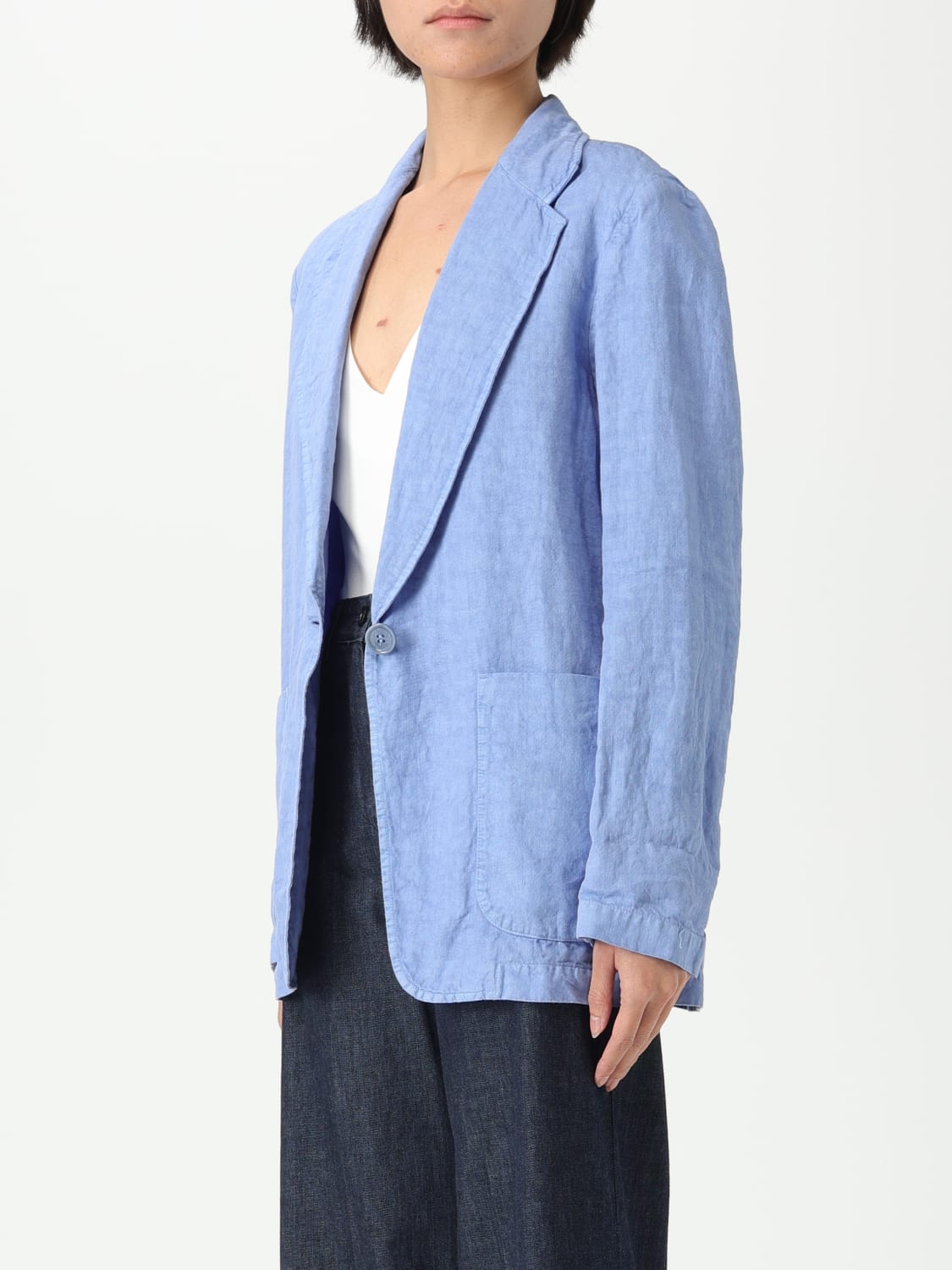 ジャケット ASPESI Women Outer G 0945 C253 85104 233269 BLUE ASPESI: Jacket woman - Gnawed Blue | Aspesi blazer G0945C253