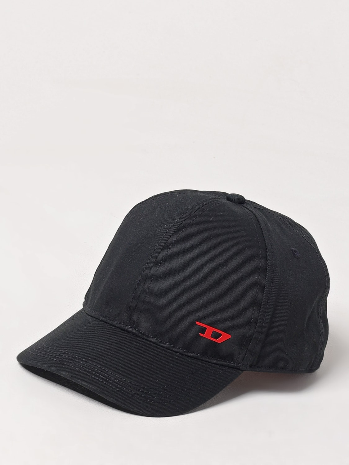 DIESEL CAPPELLO BAMBINO: Cappello Diesel in cotone con logo ricamato , Nero 1 - Img 1